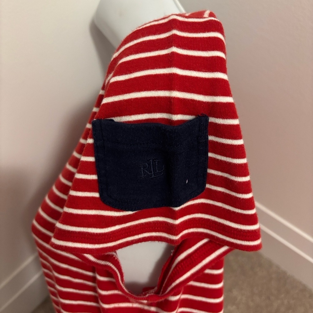 Ralph Lauren  Red and White Striped Tee - Picture 4 of 14